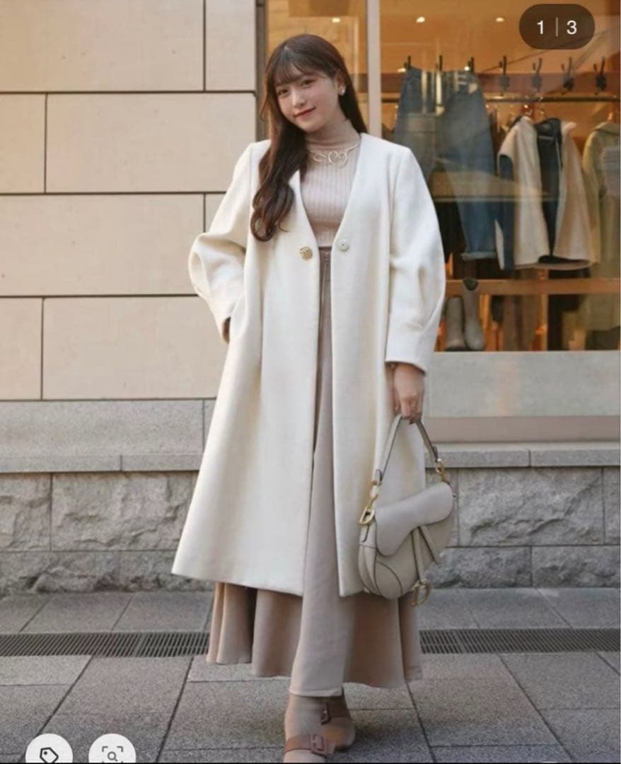 新品未使用Lily Brown リリーブラウン ノーカラーコート