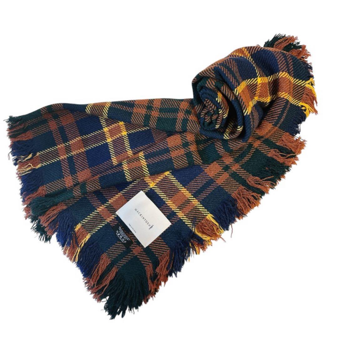 すいか　MACKINTOSH チェック柄 大判ストールマフラー