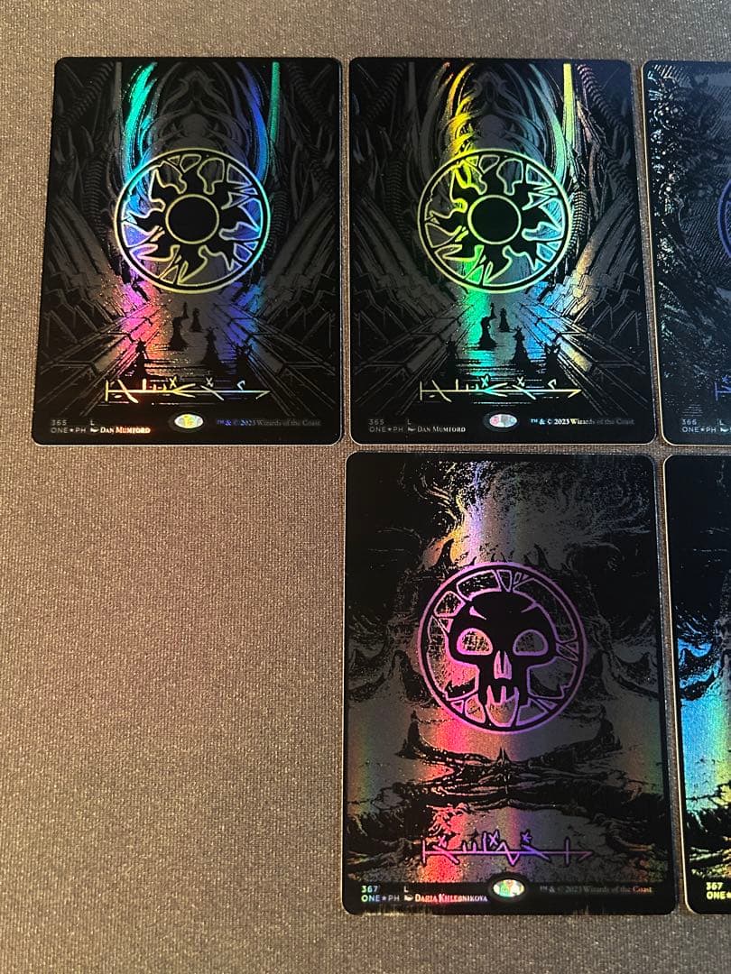 MTG【オイルスリックFoil】基本土地５種2枚ずつ
