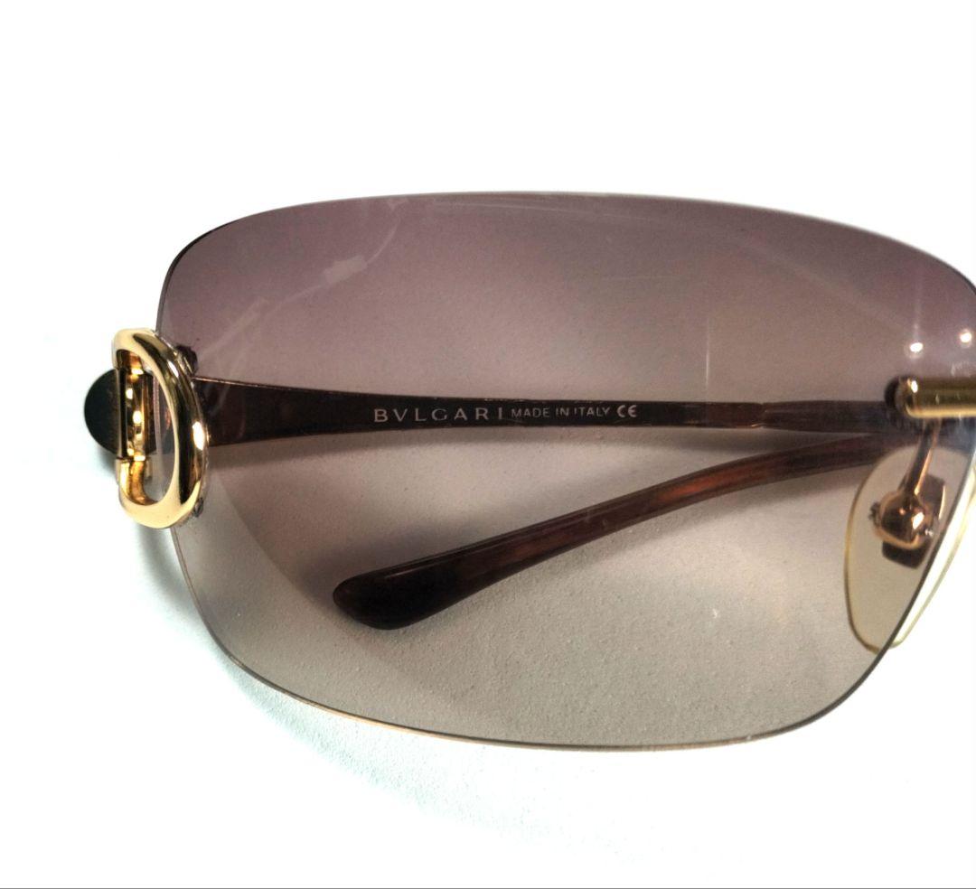 BVLGARI ブルガリ 641 101/13 サングラス リムレス