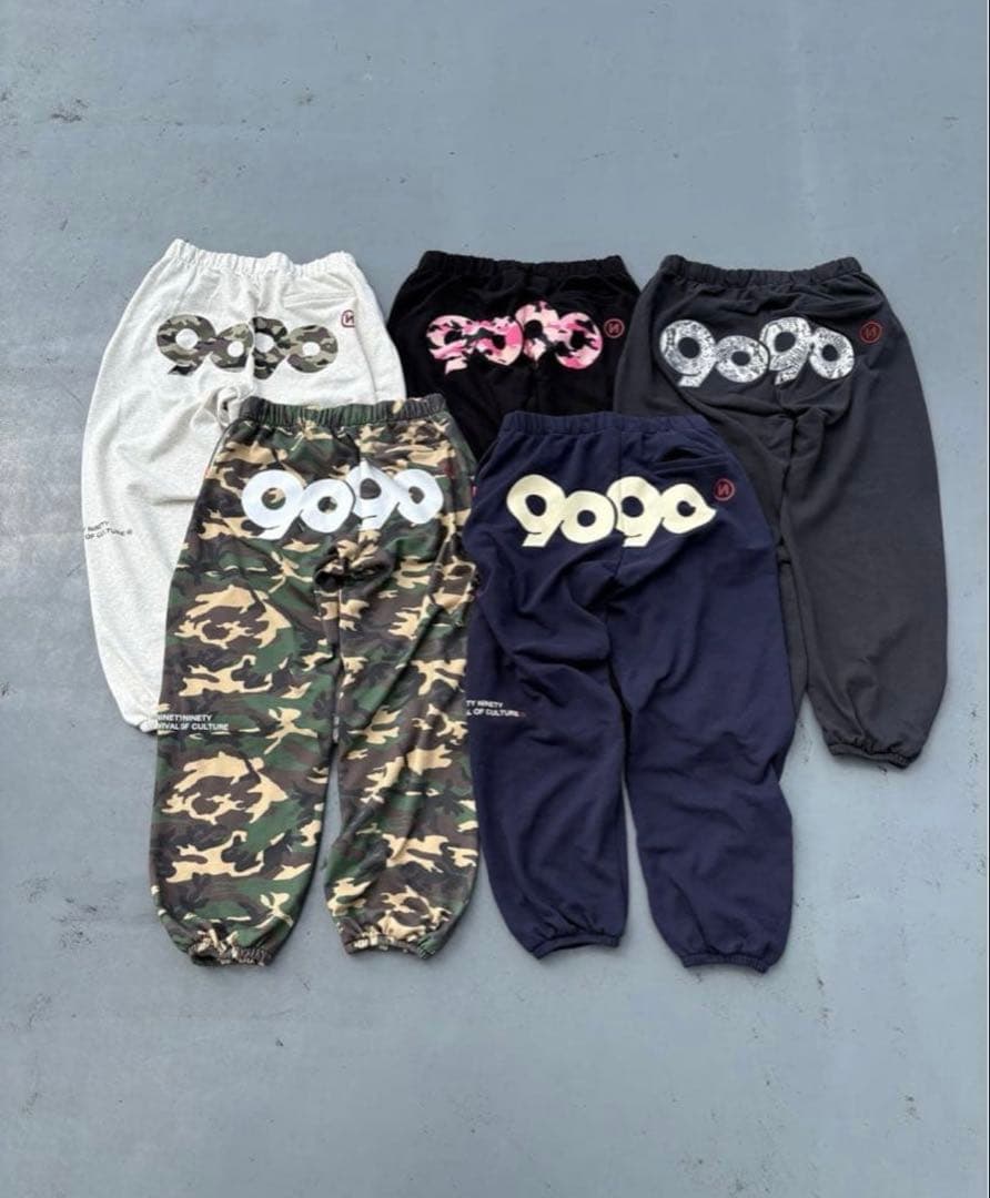 パンツ 9090 90 Logo Light Sweat pants Heather