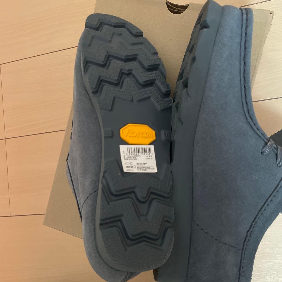 【新品】Clarksクラークス ワラビー ゴアテックス UK8ブルーグレーsde