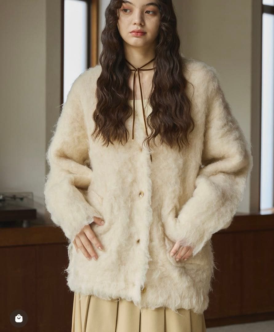 OLUN Shaggy knit cardigan/貴族式シャギーカーディガン