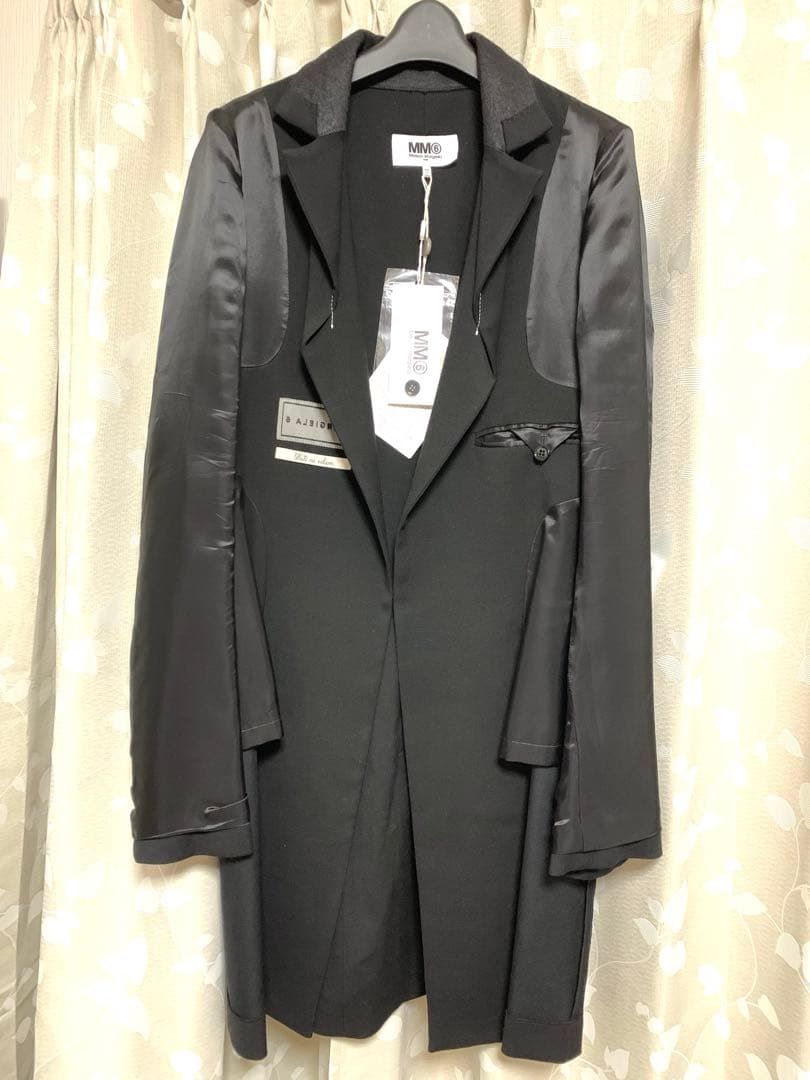 MM6 コート　ロング　黒　タグ　マルジェラ　新品　タグ付き