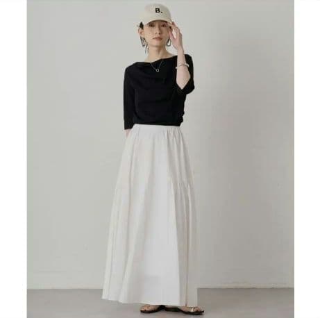 新品タグ付【Loungedress】パネルギャザースカート