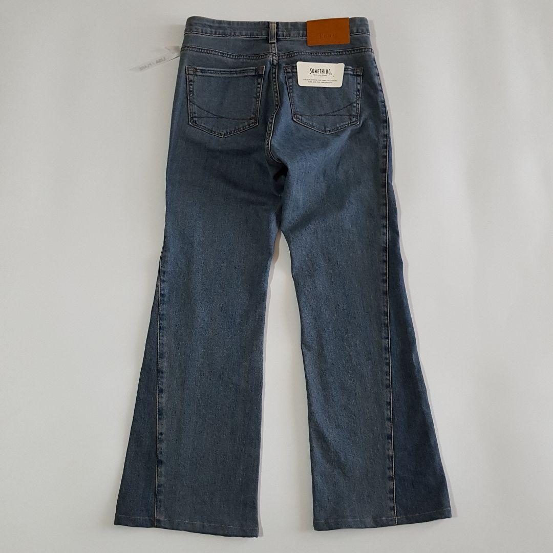 新品 タグ付き サムシング LISA FLARE SKY31 デニムパンツ 28