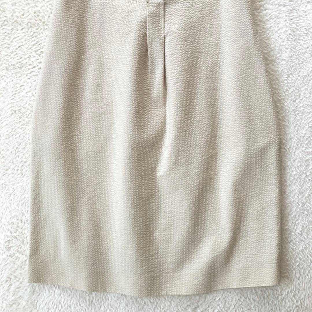 美品☆ファビアナフィリッピ　シアサッカーワンピース　ノースリーブ　ラインストーン