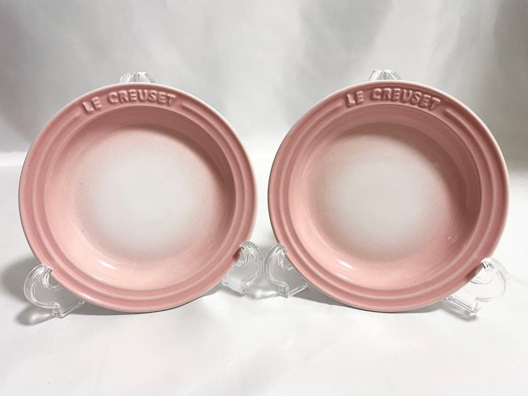 LE CREUSET ハート型 両手鍋 ココット・ダムール ループ シェルピンク