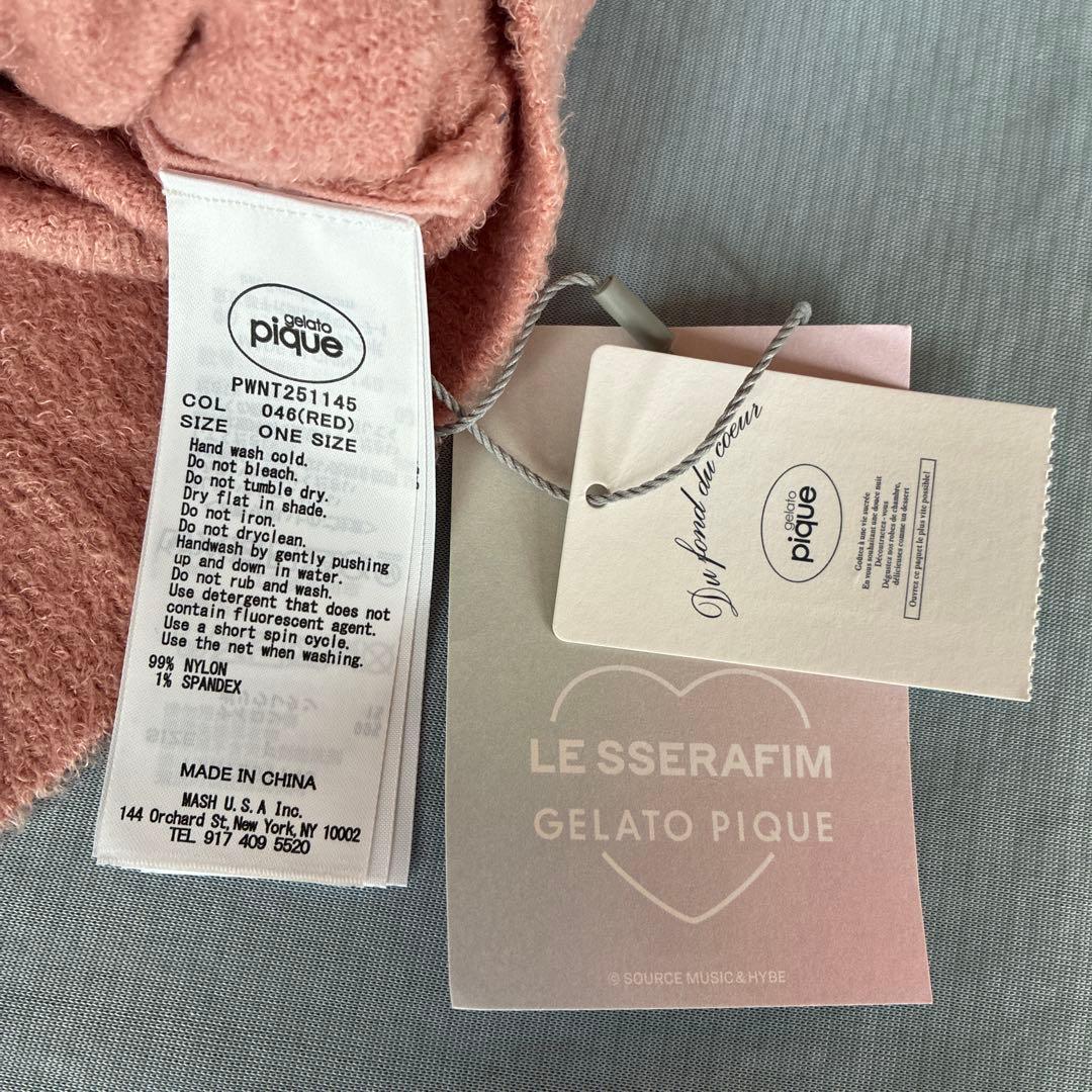 【新品未使用・タグ付き】LE SSERAFIM GELATO PIQUE RED