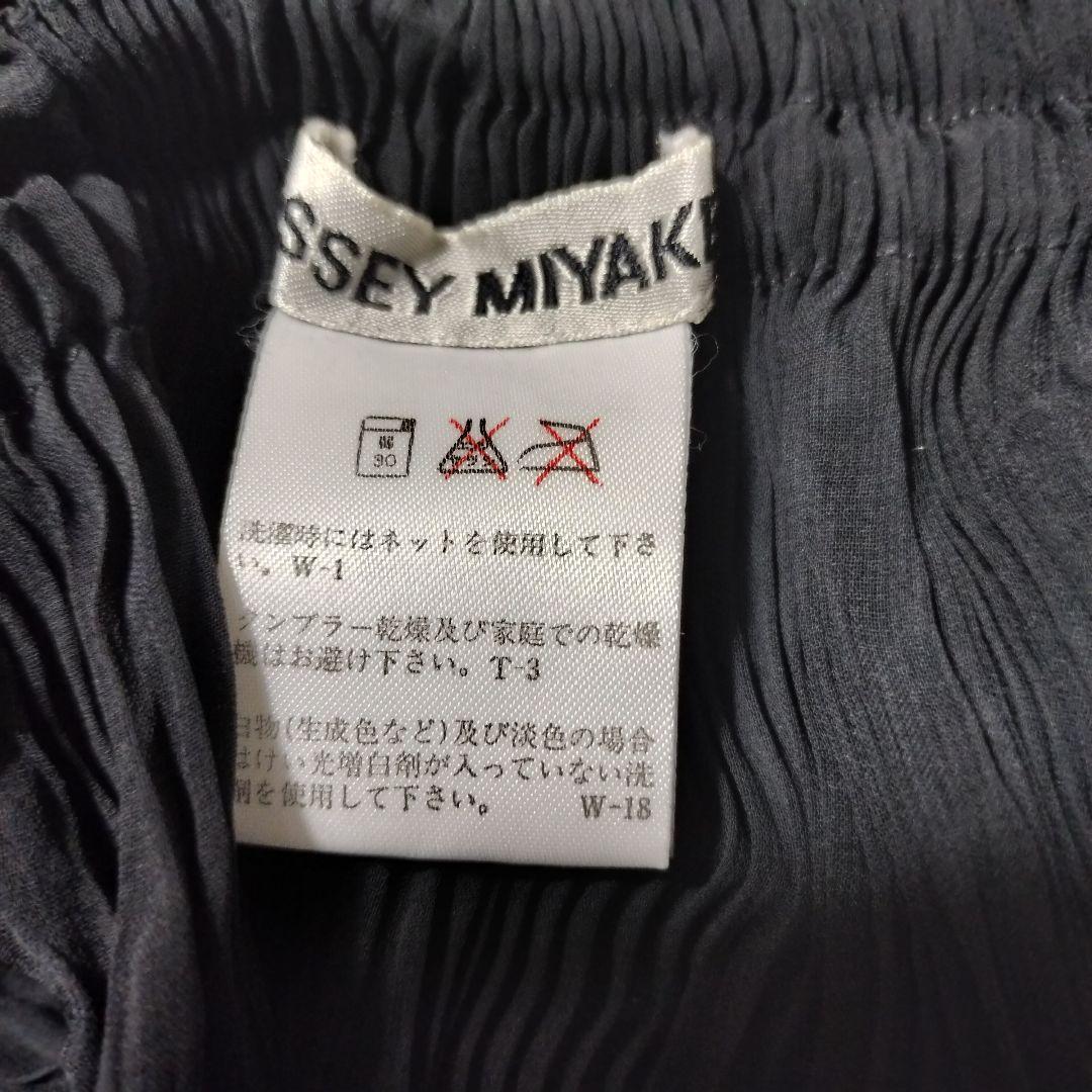イッセイミヤケ プリーツプリーズ シフォン ロングスカート 黒ブラック