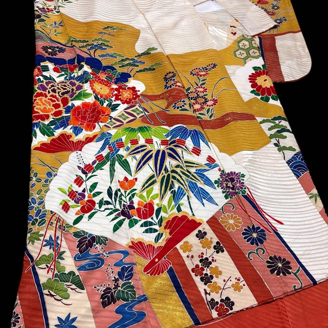 (う39) 錦彩の花宴✨豪華絢爛 手描き古典吉祥文様 アンティーク振袖セット㊗️