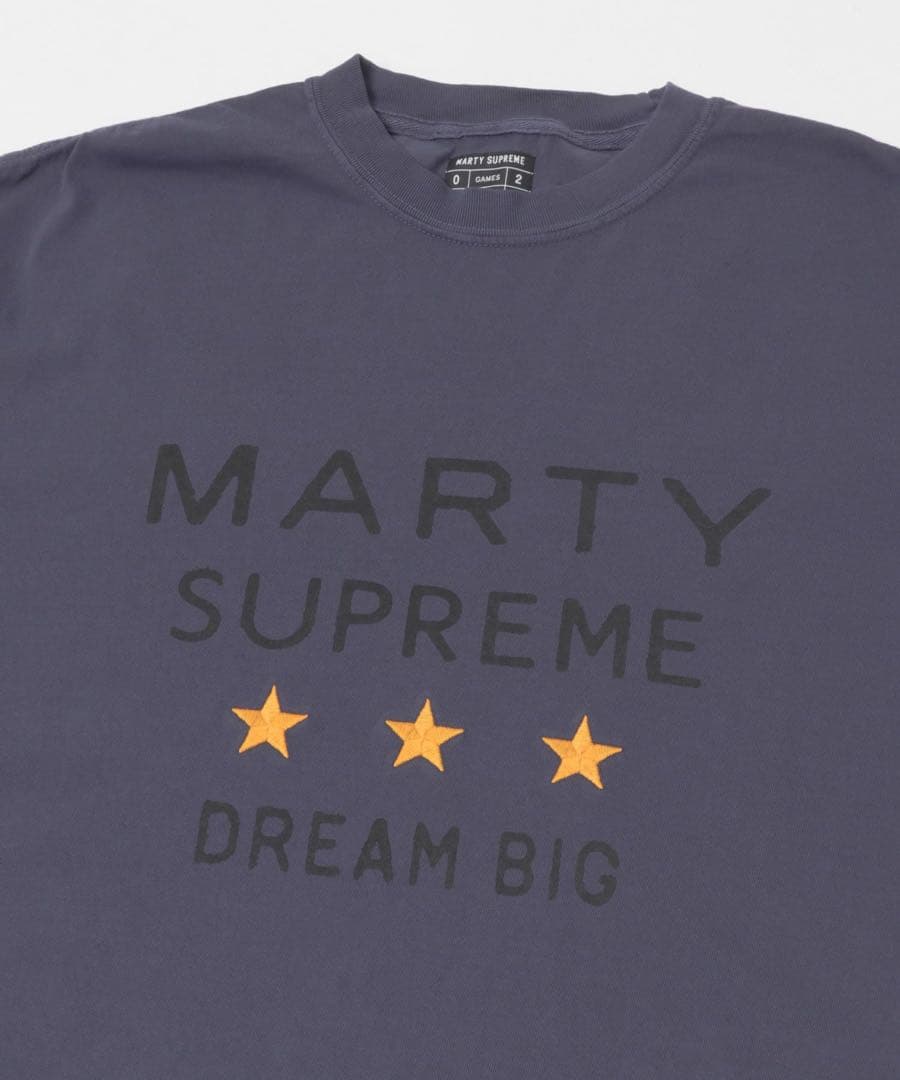 紺　marty supreme SOLID 3STAR LOGO T-SHIRT