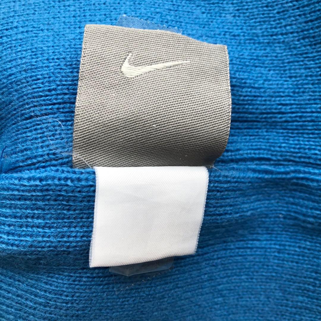 【00s】NIKE ビーニー　ニット帽　刺繍ロゴ　vintage Y2K