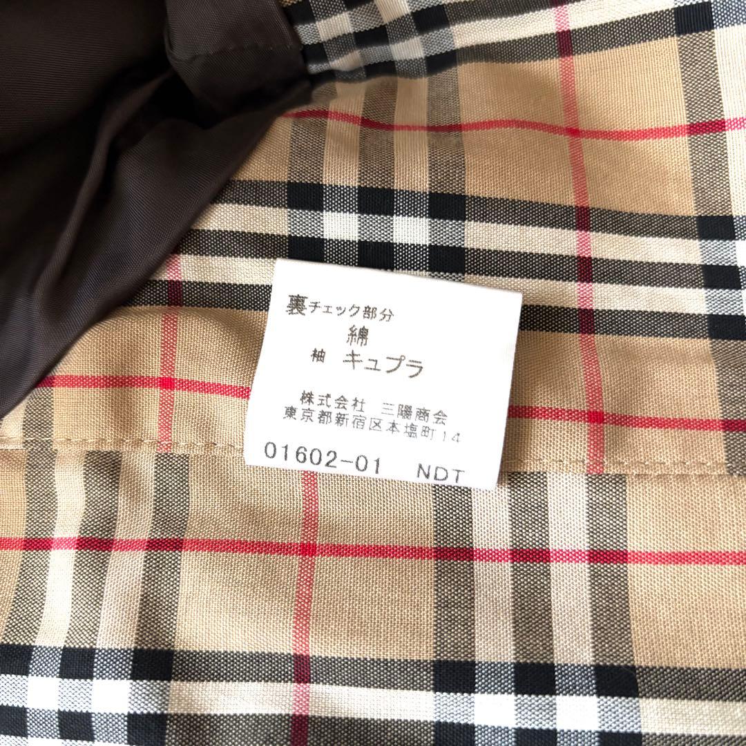 【美品】 バーバリー ノバチェック コート ベルト付 グレー M