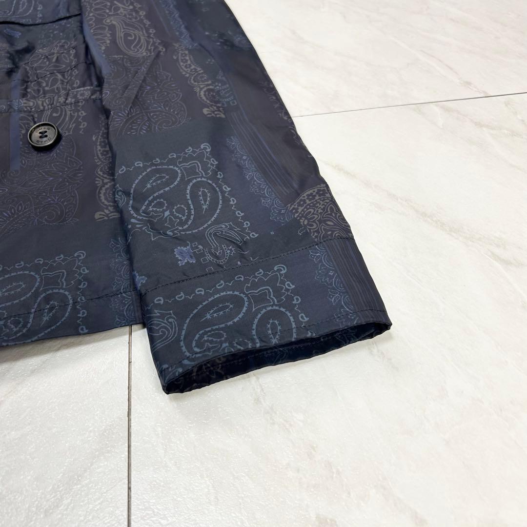 近年 極美品 ETRO ナイロン ミリタリー ジャケット ペイズリー S