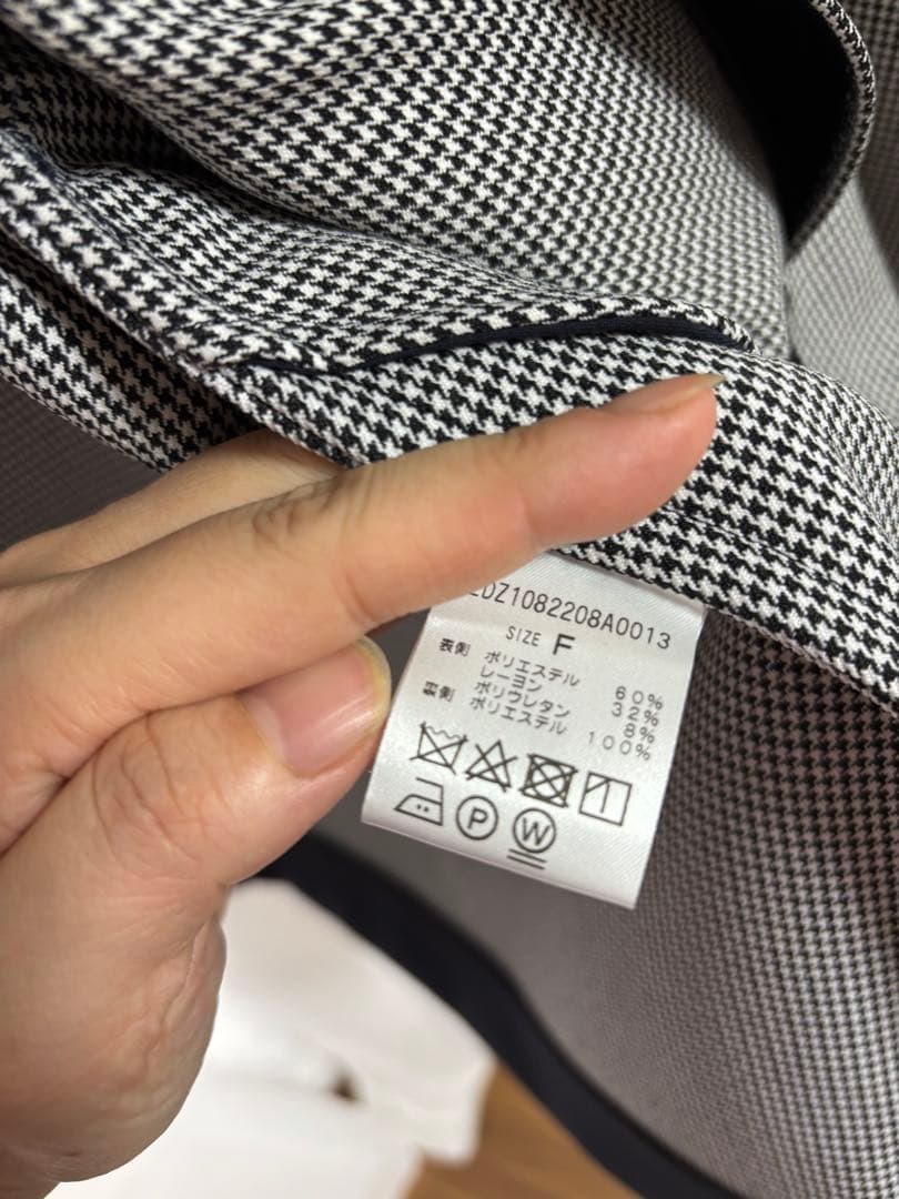【新品】Loungedress ノーカラーコート ネイビー