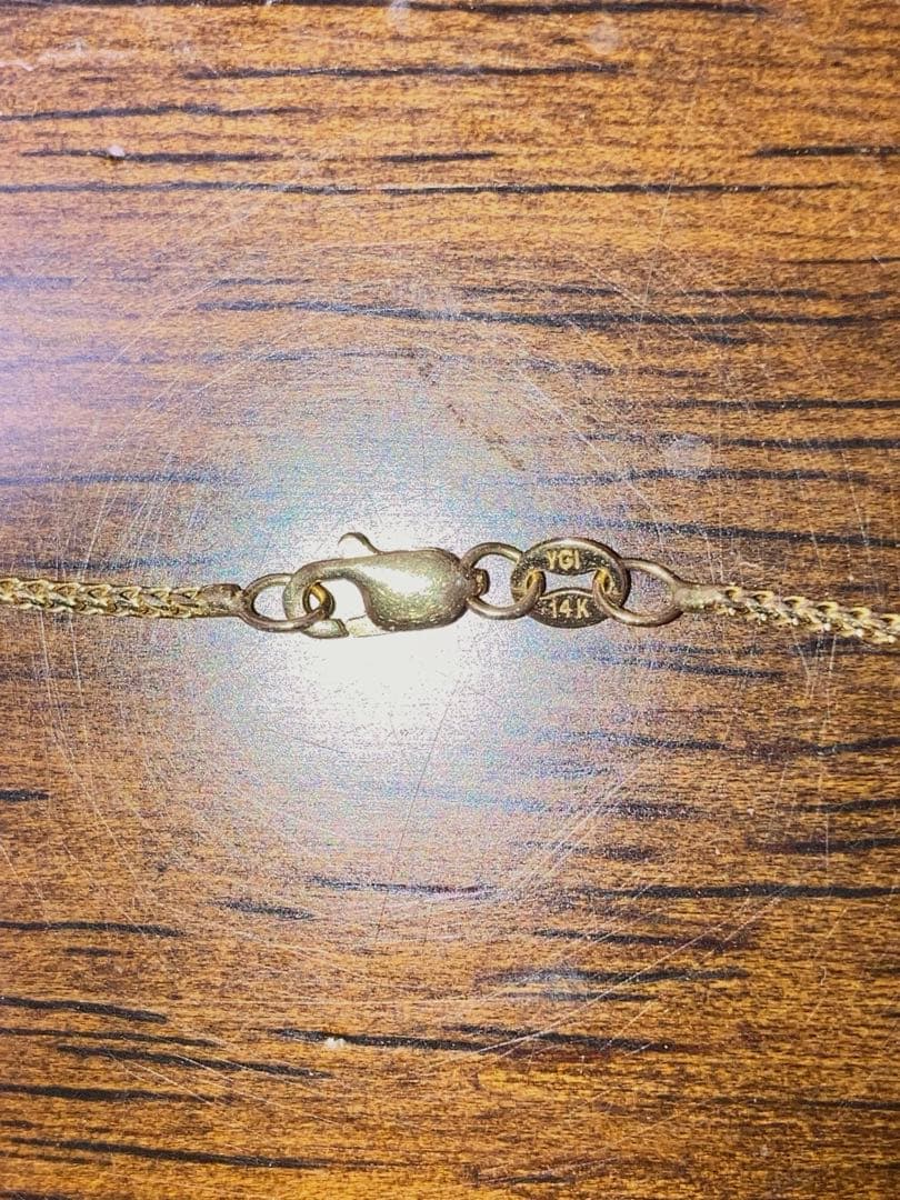 アクセサリー 14k franco chain 14k jade budda charm