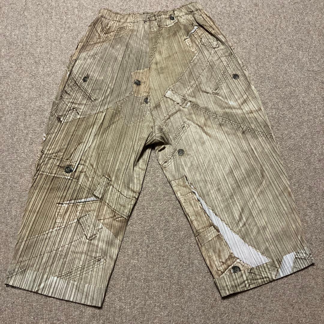 PLEATS PLEASE イッセイミヤケ キュロットパンツ ベージュ サイズ1