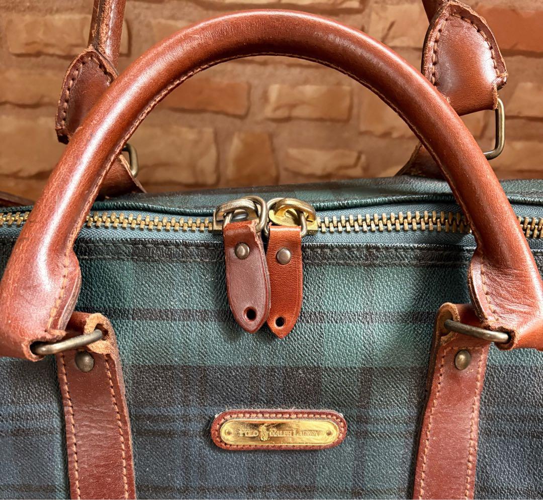 POLO RALPH LAUREN ボストンバッグ PVC レザー 大容量