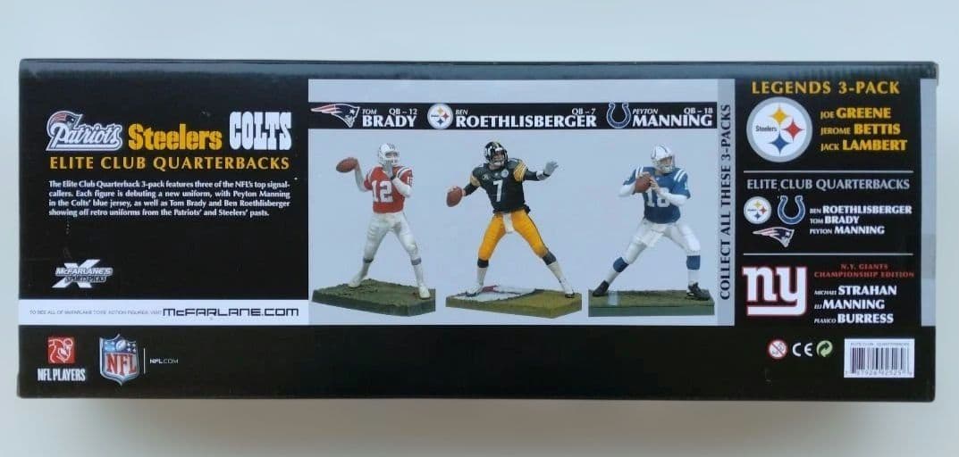 チ*マ様 (未開封品)マクファーレンNFL Elite QB 3-Pack フィ