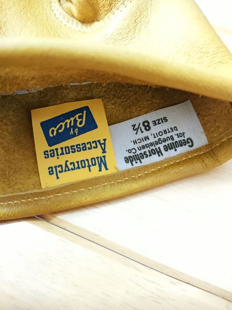ブコ ホースハイド MOTORCYCLE GLOVE YELLOW 8½
