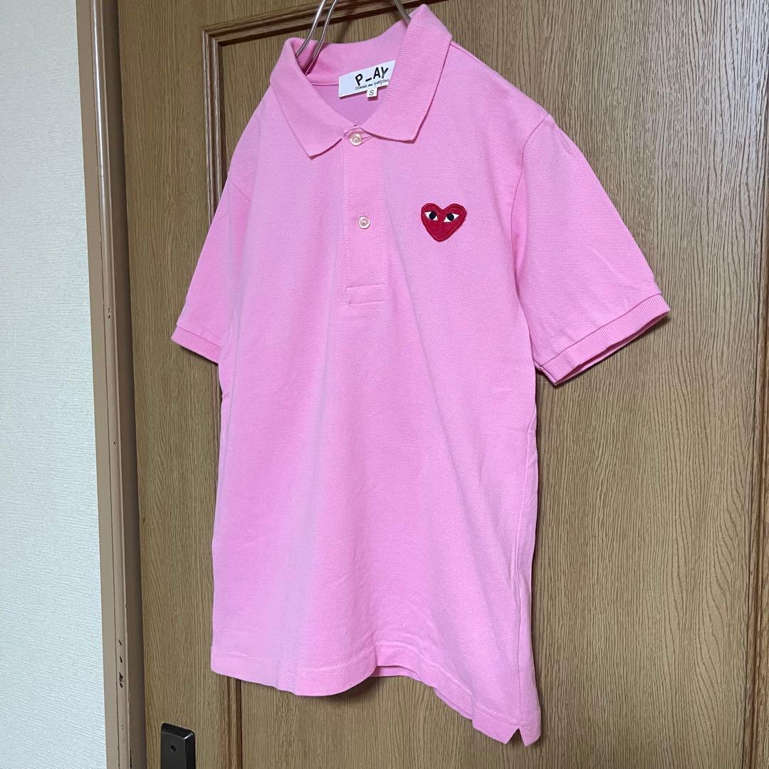 PLAY COMME des GARCONS ハートロゴ ポロシャツ ピンク