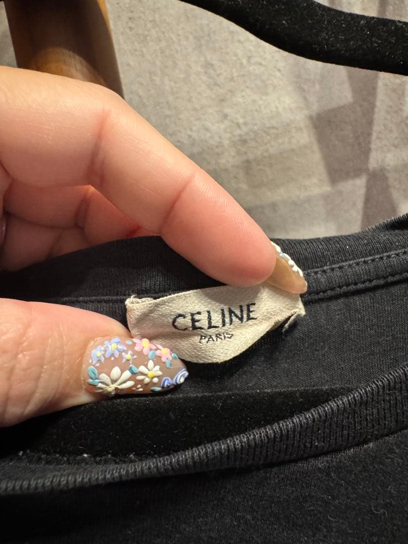 CELINE ブラック Tシャツ イベントプリント
