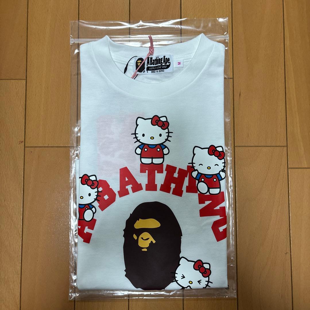 トップス BAPE X HELLO KITTY COLLEGE MINI TEE M