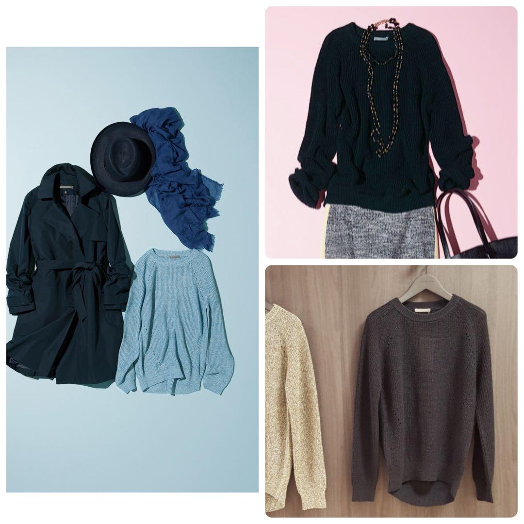 theory luxeリネンメッシュニットプルオーバーネイビー 定価2.6万円