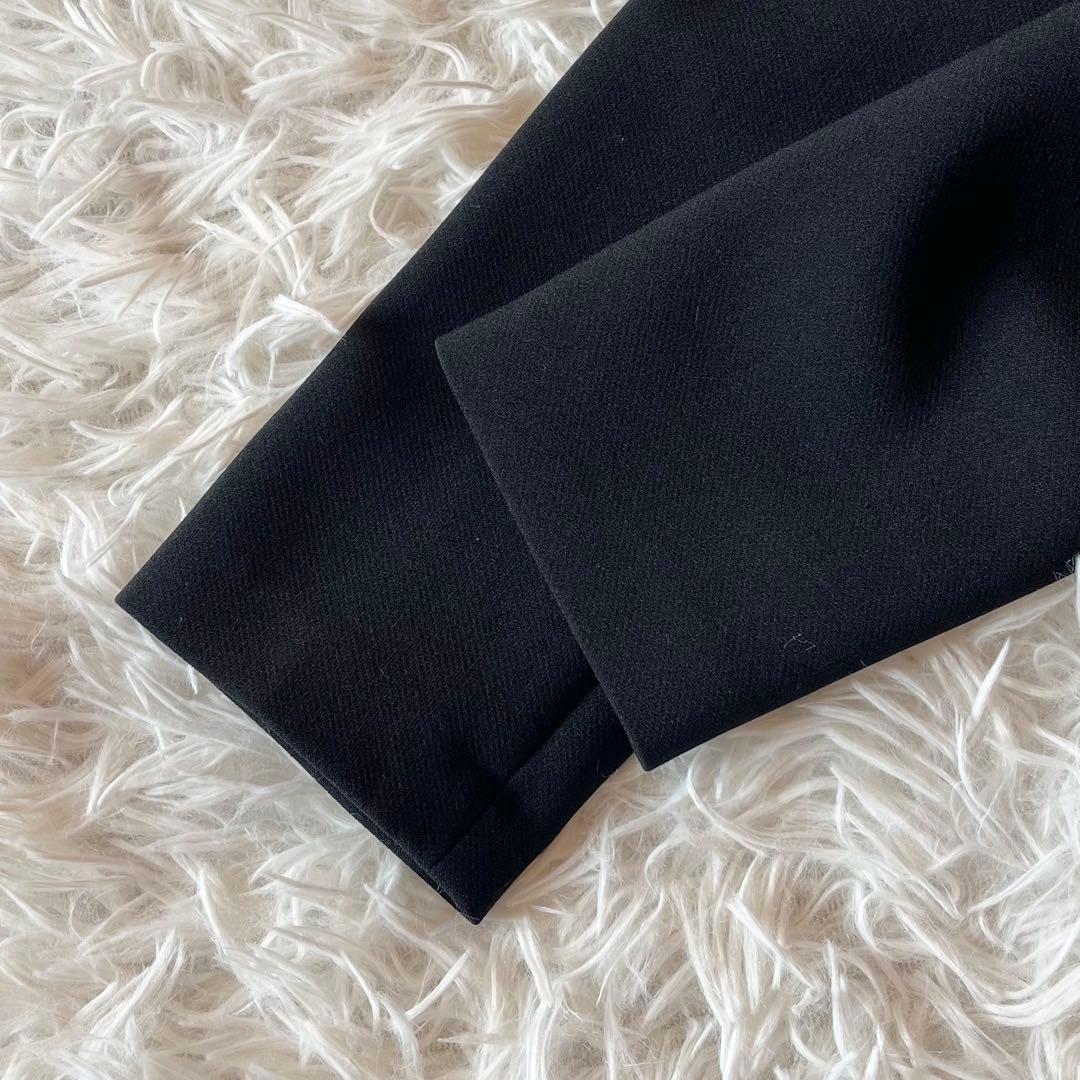 美品✨ ヨーコチャン スカラップドレス ロングスリーブ ワンピース ブラック M