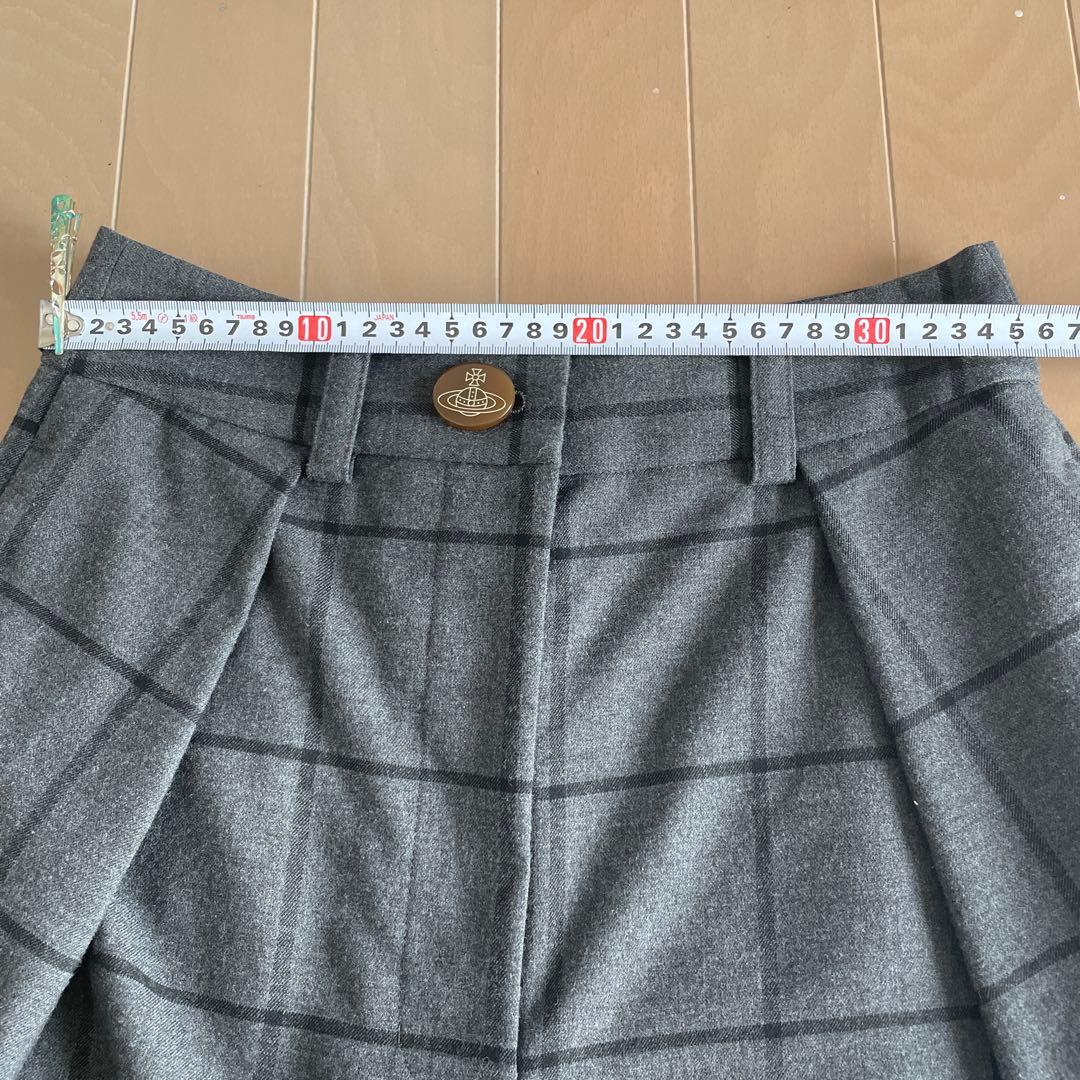 お値下げ ヴィヴィアンウエストウッド グレー チェック柄 キュロット