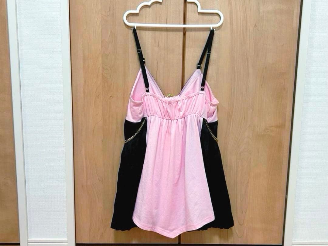 GOLDS♡ビジューバックル×チェーン付き♡キャミトップス／チュニック♡ピンクM