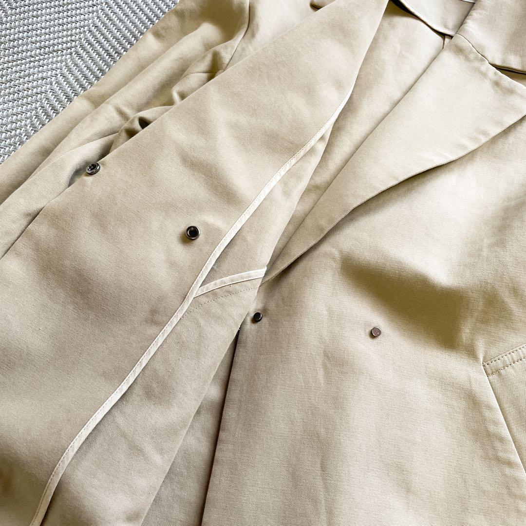 美品　IENA イエナ　コットンWクロスオーバーチェスターコート　ベージュ　36