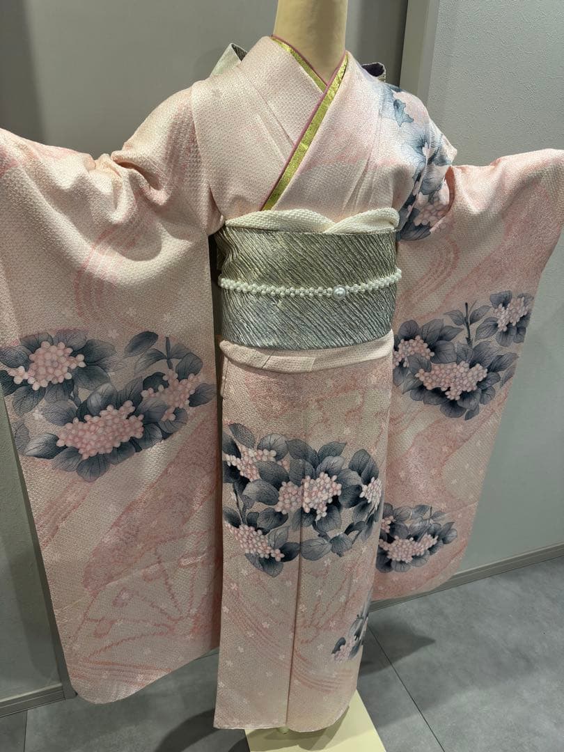 正絹　本疋田総絞り　振袖　セット