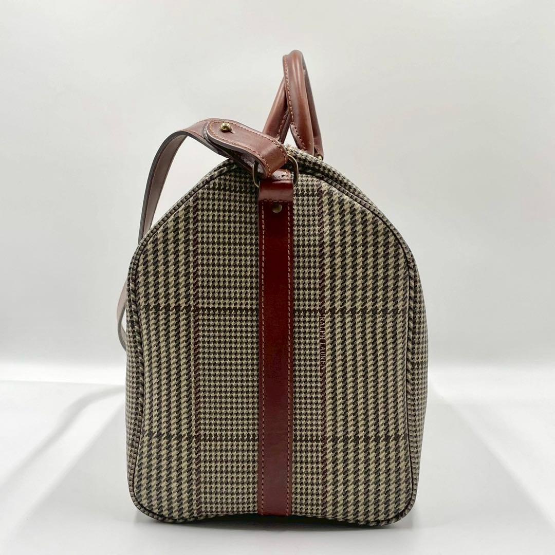 【美品】 ラルフローレン 2way ボストンバッグ チェック 大容量 希少