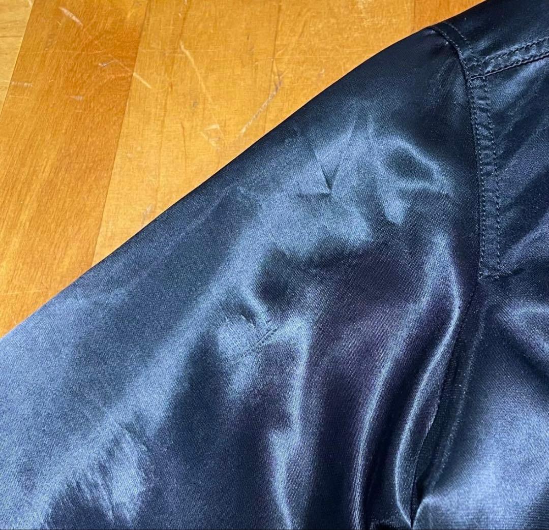 【希少】00s GAP / fur bomber jacket MA1 光沢
