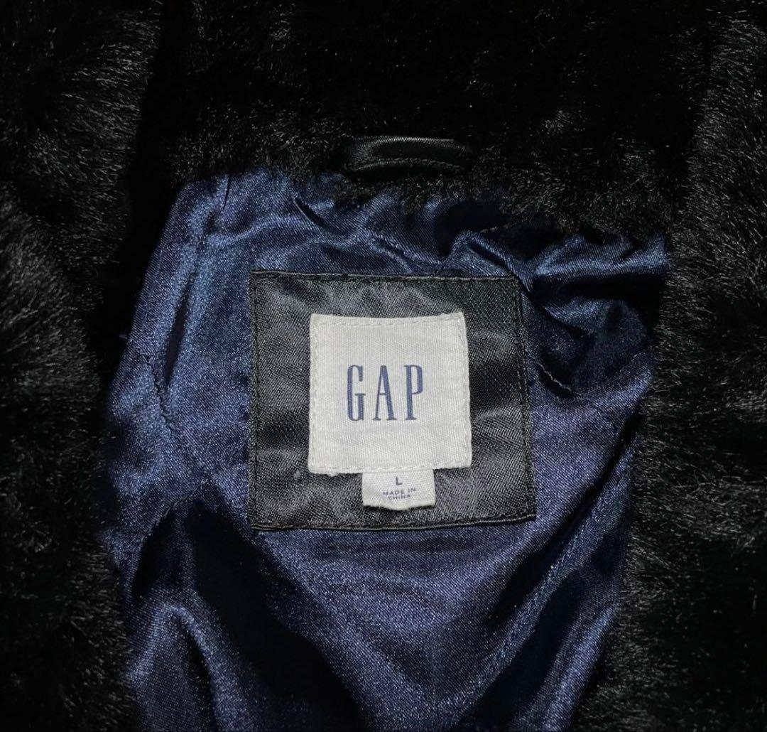 【希少】00s GAP / fur bomber jacket MA1 光沢