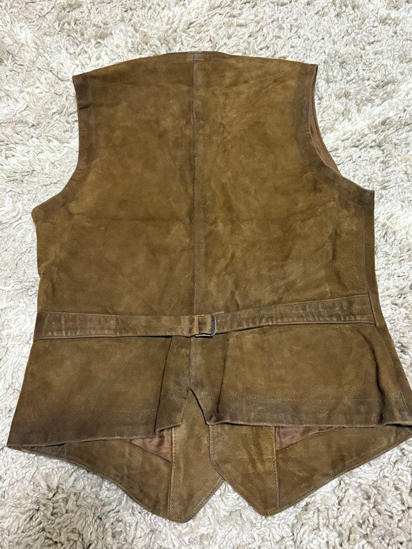 Ralph Lauren スエード レザーベスト ブラウン 本革ラルフローレン