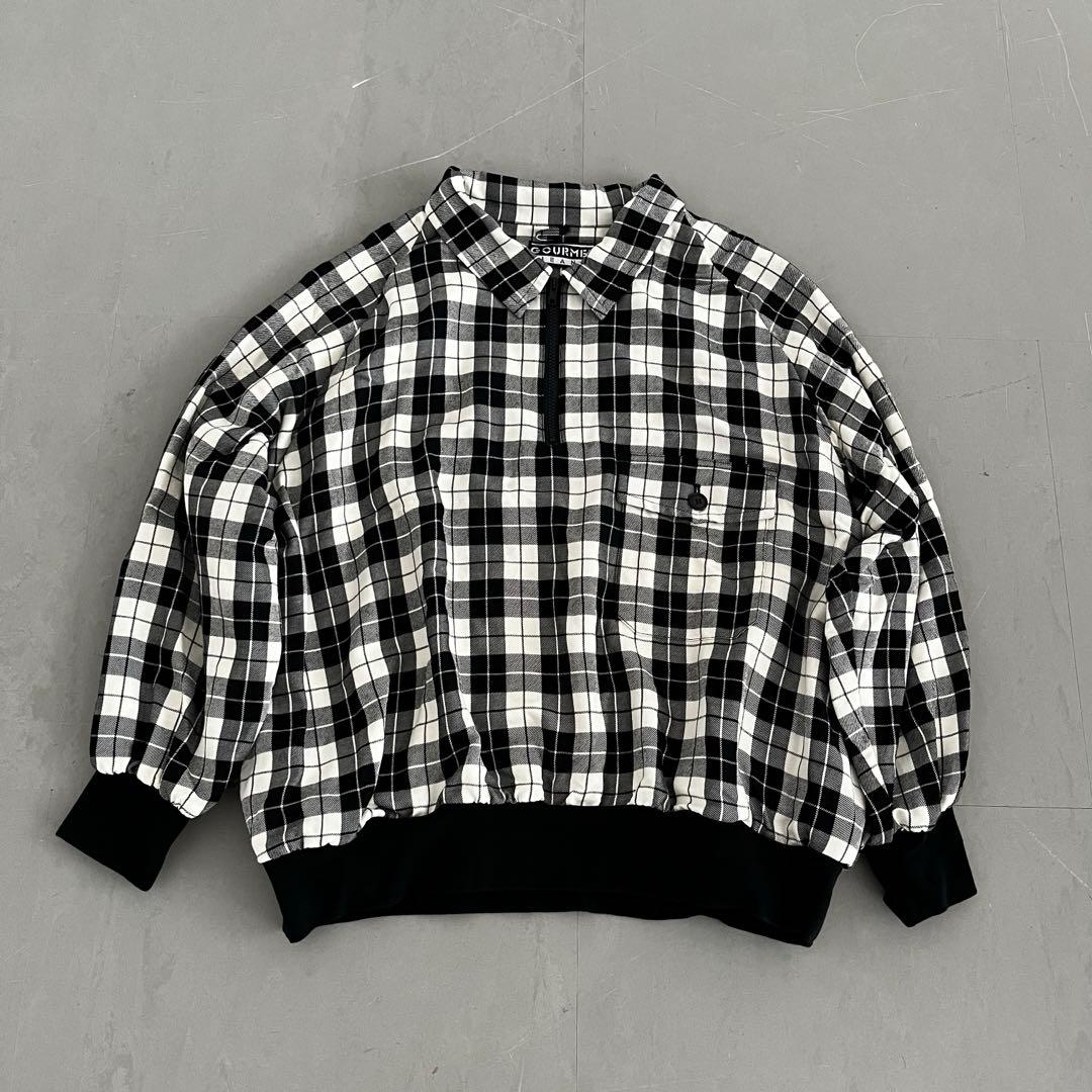 gourmet Jeansグルメジーンズ 日本製 ハーフジップ チェック柄