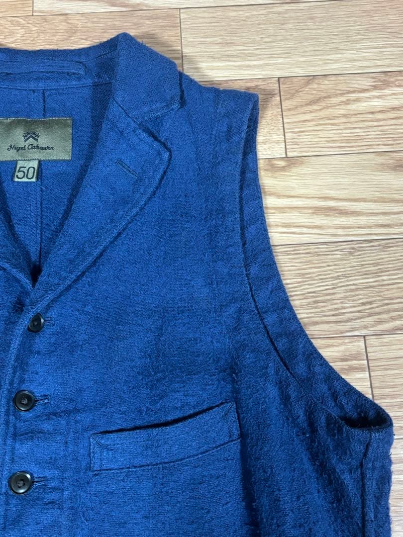 Nigel Cabourn ネイビー ベスト ヘンプ 50