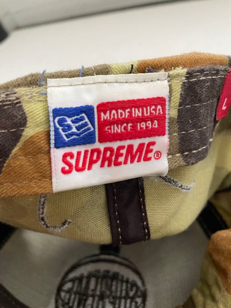 supreme 迷彩キャップ　madeinusa