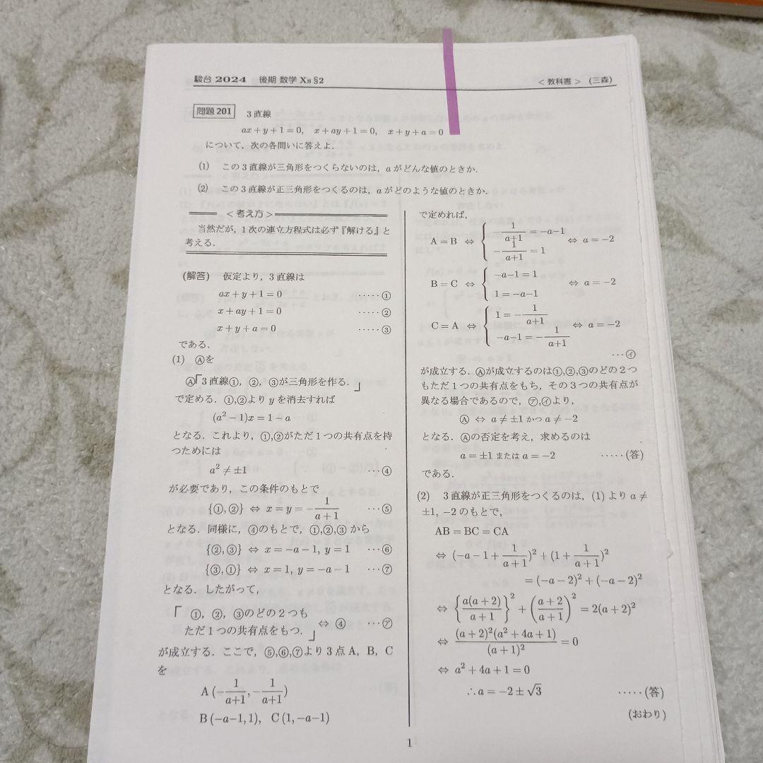 駿台 数学XS 2024年度 前期・後期
