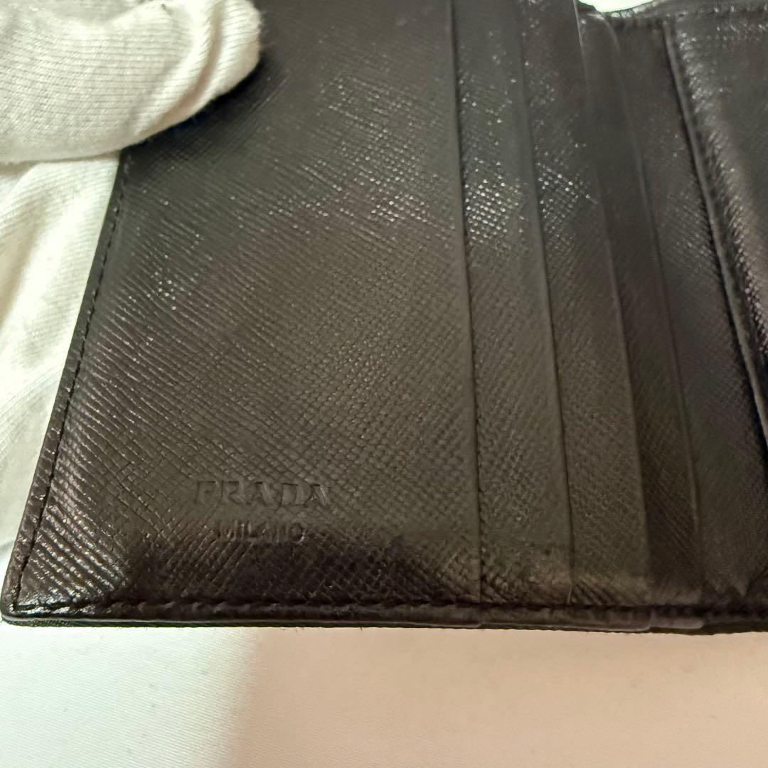 PRADA プラダ　ナイロン　ブラック 三つ折り財布