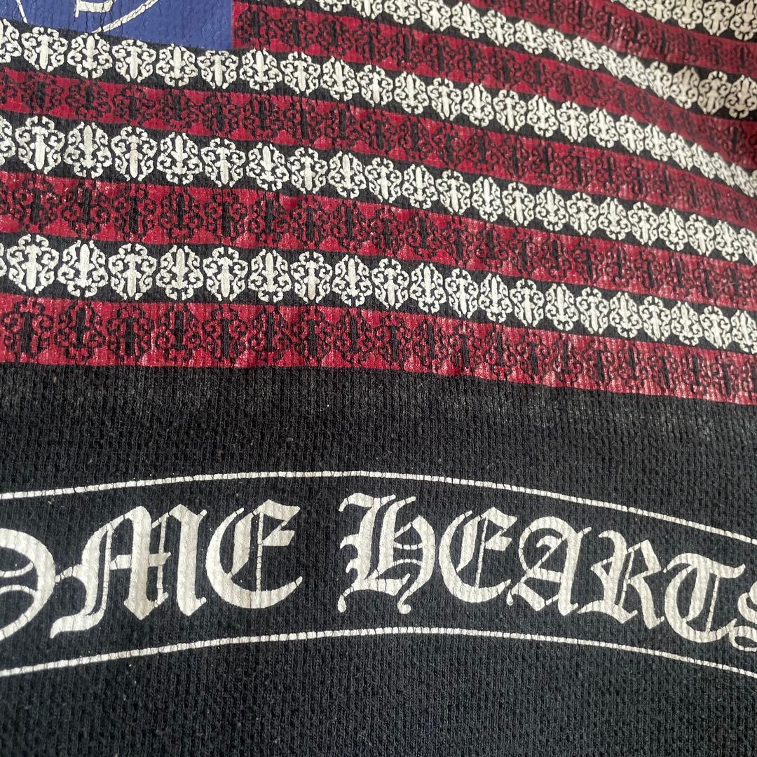 クロムハーツ アメリカンフラッグ Tシャツ Lブラック　ロンＴ　サーマル