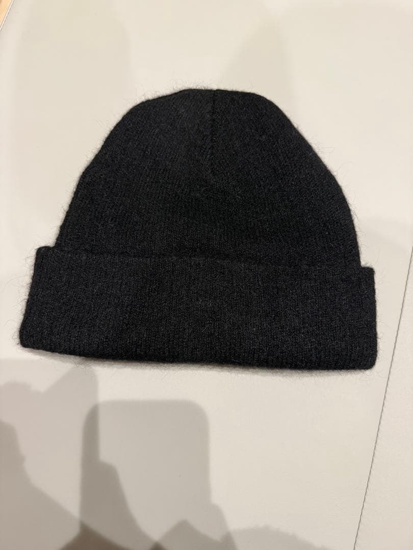 Supreme 黒　ビーニーニット帽
