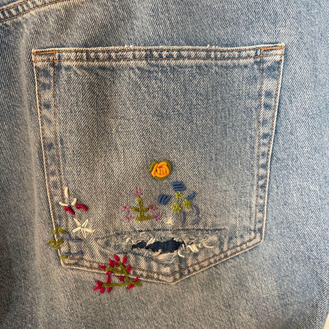 Polo Ralph Lauren 刺繍デニムパンツ　大きいサイズレディース