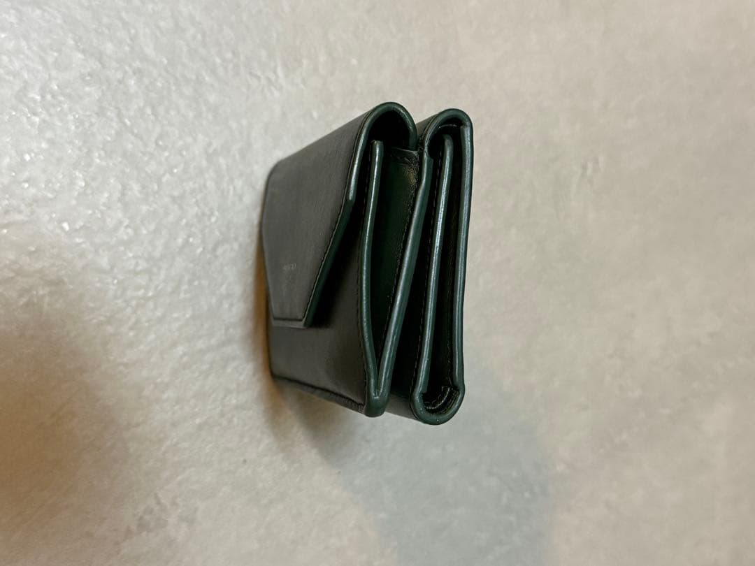 【良品】BALENCIAGA 三つ折り財布 ダークグリーン