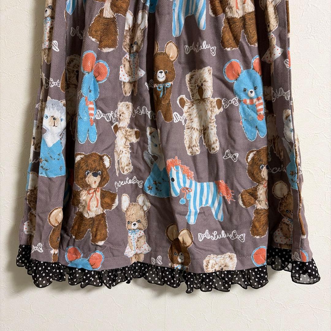 Emily Temple cute ぬいぐるみプリント ワンピース