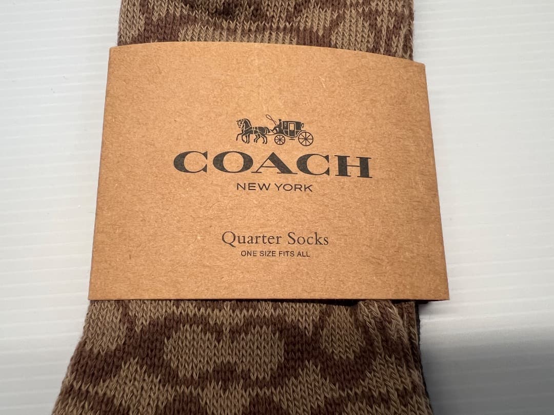 【未使用】コーチ COACH 靴下 シグネチャー クォーターソックス ２枚組