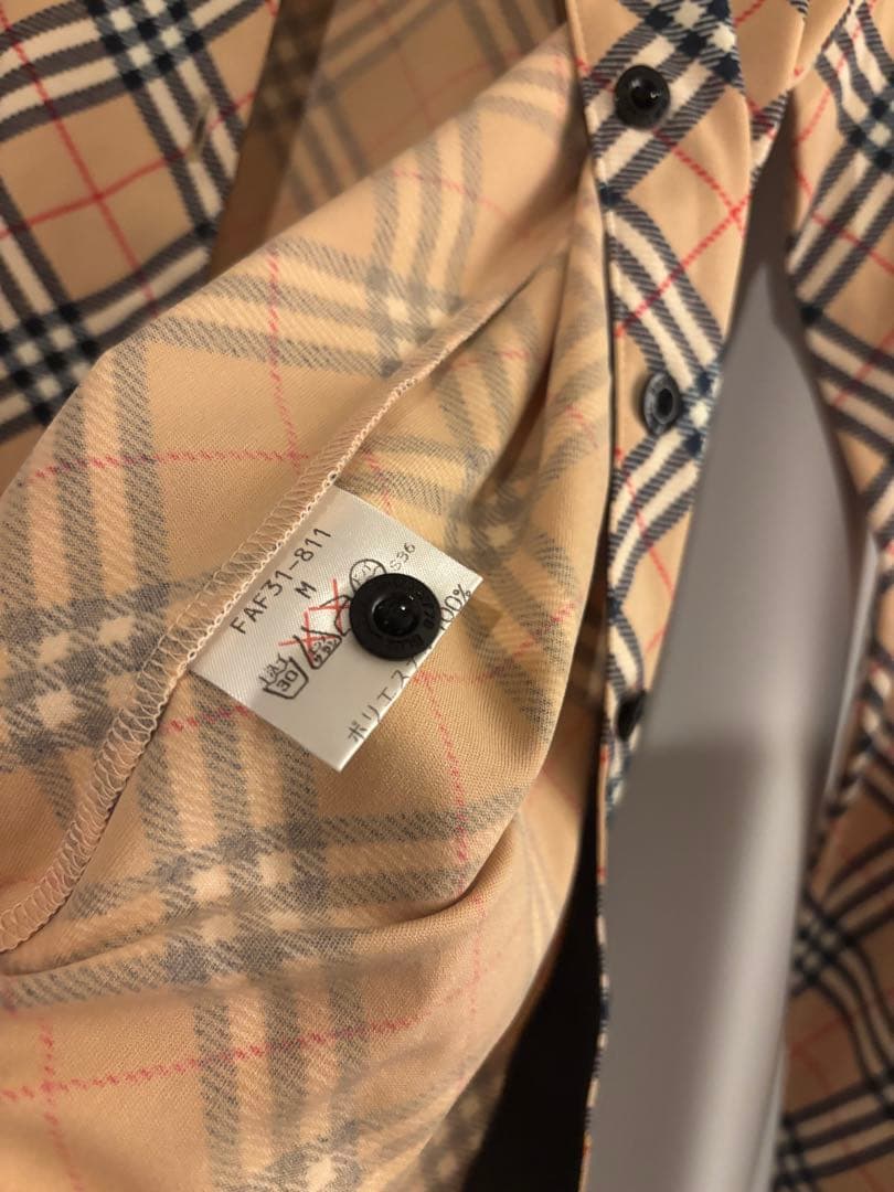 【美品】バーバリーチェック長袖カーディガン/Burberry BLUELABEL
